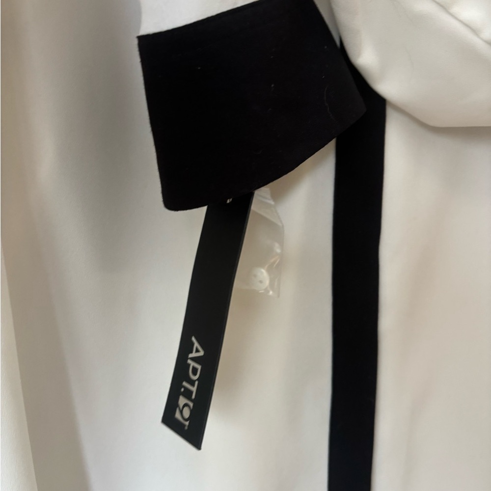 Classical Minimalist Cream Black Work Blouse - Picture 3 of 6